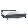 vidaXL Boxspring met matras fluweel donkergrijs 200x210 cm