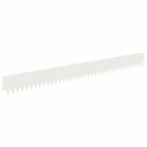 vidaXL Gazonrand 10 pcs 103 x 10 cm Staal Wit