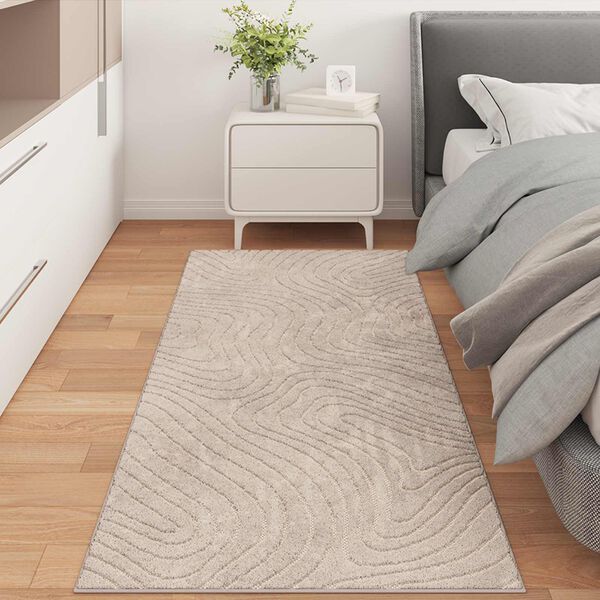 vidaXL Vloerkleden Rechthoekig PALMERAS Beige 200 x 80 cm Polyester
