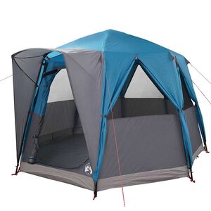 vidaXL Cabine Tent 3-Persoon met dak Blauw en Grijs 320 x 320 x 203 cm