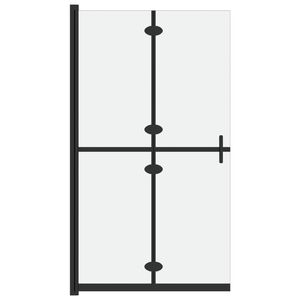 vidaXL Inloopdouchewand inklapbaar 100x190 cm ESG-glas mat