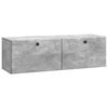 vidaXL Wandbeugel TV-kast 98 x 31 x 30 cm Betongrijs Bewerkt hout