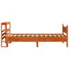 vidaXL Bedframe met hoofdbord massief grenenhout wasbruin 90x200 cm