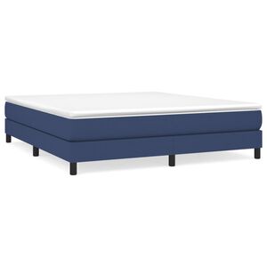 vidaXL Boxspring bed stof blauw 160x200 cm
