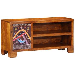 vidaXL TV-meubel 90x30x45 massief acaciahout meerkleurig