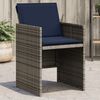 vidaXL Tuinstoelen 4 st met kussens poly rattan grijs