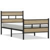 vidaXL Bedframe zonder matras metaal sonoma eikenkleurig 107x203 cm