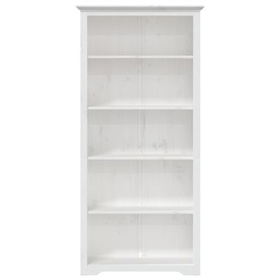 vidaXL Boekenkast 5-laags BODO 82x40x173 cm massief grenenhout wit