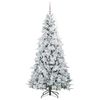 vidaXL Kunstmatige Inklapbare Kerstboom Wit 210 cm PE en PVC