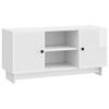 vidaXL TV-kast 102 x 34,5 x 50 cm Hoogglans Wit Bewerkt hout