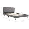vidaXL Bed met matras stof lichtgrijs 140x200 cm