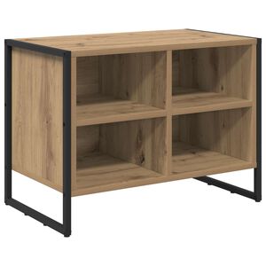 vidaXL Schoenenkast 60 x 35 x 44 cm Bewerkt hout Ambachtelijk eiken