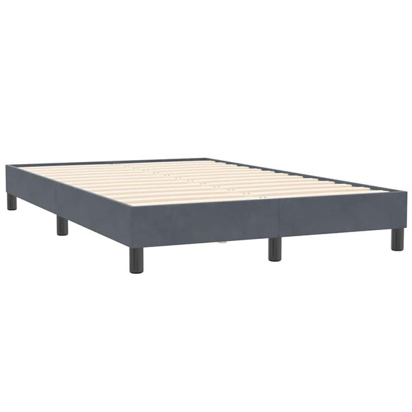 vidaXL Bedframe zonder matras 120x210 cm fluweel donkergrijs