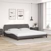 vidaXL Bed met matras "Dover" kunstleer grijs 200x200 cm