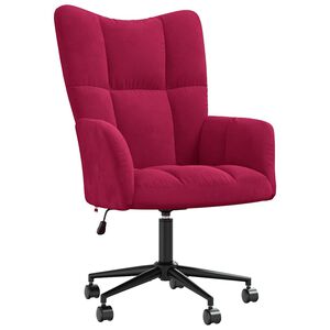 vidaXL Relaxstoel fluweel wijnrood