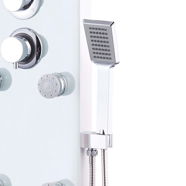 vidaXL Douchepaneel 25x44,6x130 cm glas wit