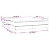 vidaXL Boxspring met matras stof donkerbruin 160x200 cm