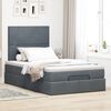 vidaXL Ottoman bed met matrassen en LED's 120x200cm fluweel