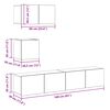 vidaXL Tv-meubelset Wandgemonteerd 3 pcs Oud Hout Bewerkt hout