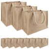 vidaXL Jute handtassen 10 Naturel 26 x 22 x 14 cm 100% Tossa Jute