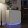 vidaXL LED Sideboard met plank Wit 71 x 34,5 x 75 cm Bewerkt hout