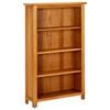 vidaXL Boekenkast met 4 schappen 70x22x110 cm massief eikenhout