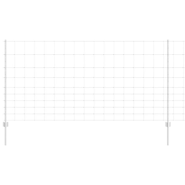 vidaXL Hek met Paal Zilver 1,2 x 50 m Staal
