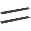 vidaXL Drijvende plank 2 st Zwart 80 x 9 x 2,5 cm Staal