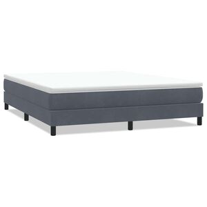 vidaXL Boxspringbed zonder matras 180x220 cm fluweel donkergrijs