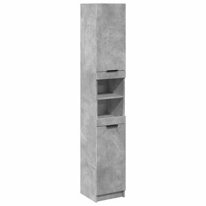 vidaXL Badkamerkast 32x34x188,5 cm bewerkt hout betongrijs