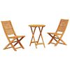vidaXL Vouw Bistro Set 3 st Bruin Massief Acaciahout