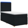 vidaXL Boxspringbed met matras met hoofdeinde Zwart 80 x 200 cm Stof