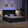 vidaXL Opbergbed met LED met matras Zwart 160 x 200 cm Polyester