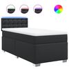 vidaXL Boxspring met matras kunstleer zwart 90x190 cm