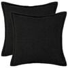 vidaXL Kussensloop 2 st HOUTEN Zwart 80 x 80 cm Boucl&eacute;