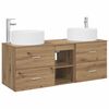 vidaXL Badkamermeubelset 3 st Artisanaal eiken 49,5 x 44,5 x 65,5 cm