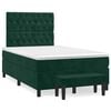 vidaXL Boxspring met matras fluweel donkergroen 120x200 cm