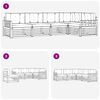 vidaXL Buiten bankenset met kussen 5 pcs Natuurlijk en Lichtgrijs