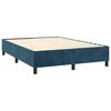 vidaXL Boxspring met matras en LED fluweel donkerblauw 140x200 cm