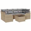 vidaXL Tuin Sofa Set Beige 55 x 55 x 37 cm poly rattan