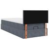 vidaXL Ottoman bed met matras 100x200 cm fluweel donkergrijs