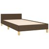 vidaXL Bedframe zonder matras 90x190 cm stof donkerbruin