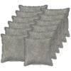 vidaXL Kussen met kussen HOUTEN 12 st Lichtgrijs Microfiber Fleece