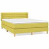 vidaXL Boxspring met matras stof groen 140x200 cm