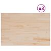 vidaXL Tafelbladen 3 st rechthoekig 80x53x2,5 cm massief grenenhout