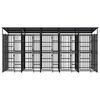 vidaXL Hondenkennel met dak 9,22 m&sup2; staal