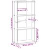vidaXL Boekenkast 3-laags 60x30x120 cm bewerkt hout sonoma eikenkleur