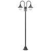 vidaXL Paalverlichting tuin E27 220 cm aluminium brons 2-delig