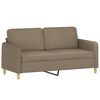 vidaXL Tweezitsbank met kussens 140 cm stof taupe