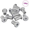 vidaXL Slotmoer 3673 st Zilver Staal